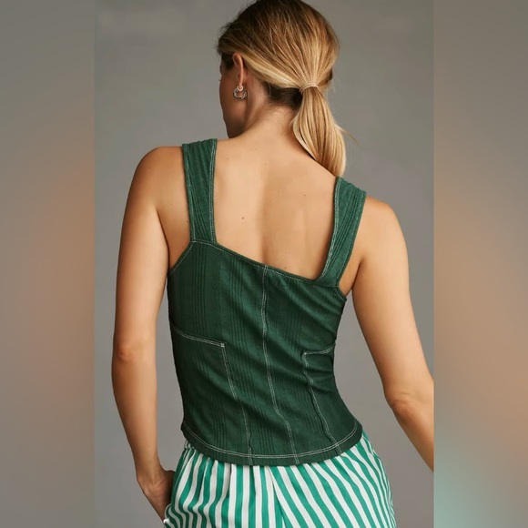 Pilcro Dark Green Tank Top - Picture 2 of 5